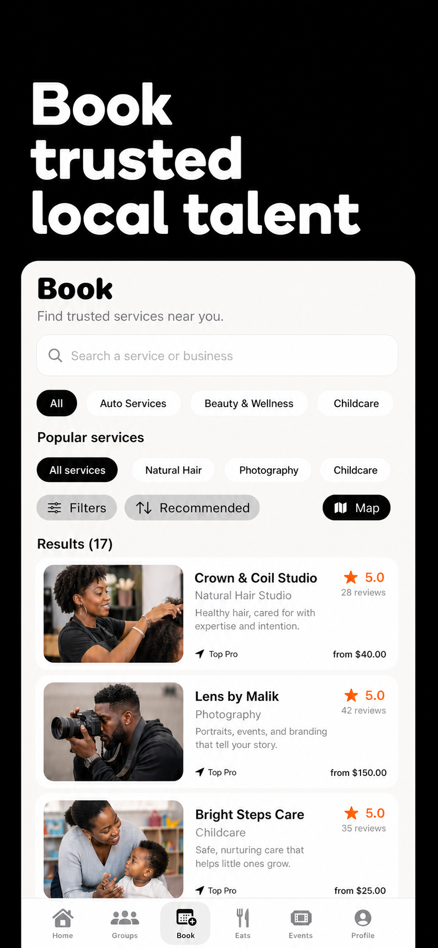 Local professionals and services